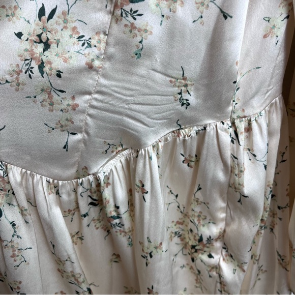 LoveShackFancy Garcia Scoop Neck Button Mini Dress Floral - Picture 12 of 16